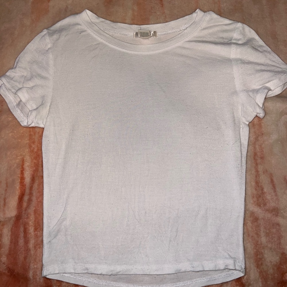 cropped white shirt